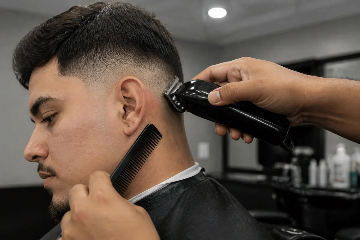 Cutting low drop fade clippers comb