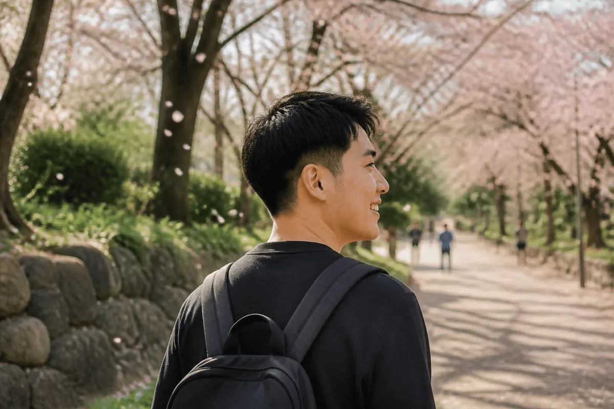 Drop fade neckline cherry blossom park