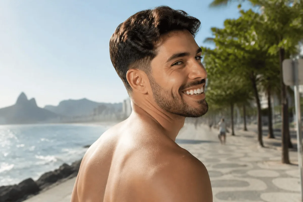 Drop fade neckline flat squared beach promenade