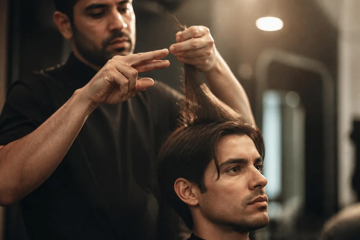 Fine hair top length volume