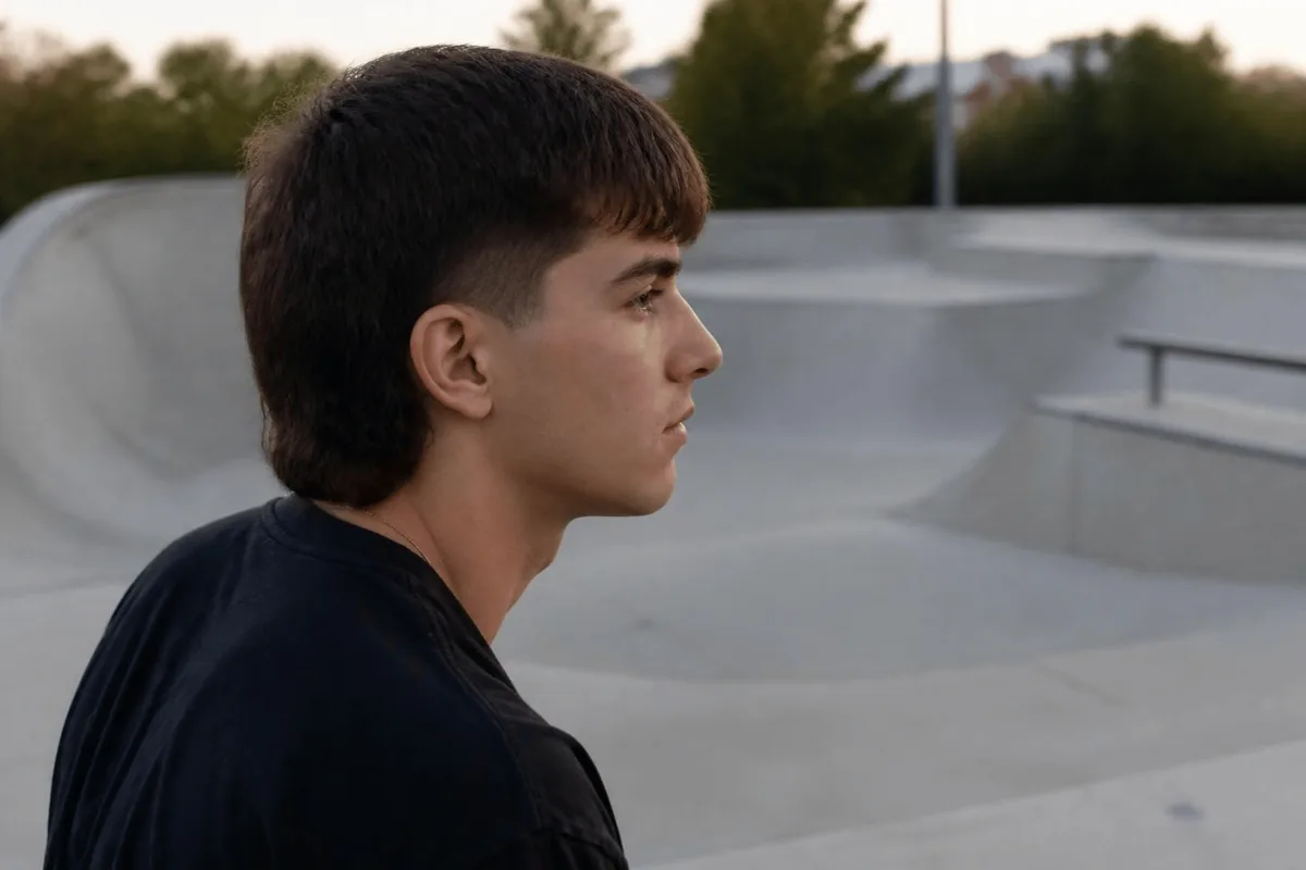 Grow out low taper fade mullet