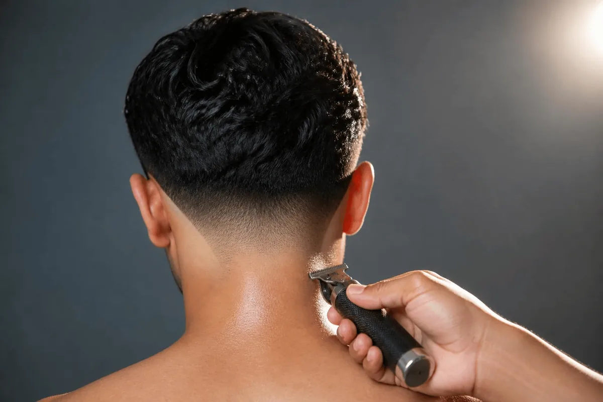 How to cut a drop fade neckline back view