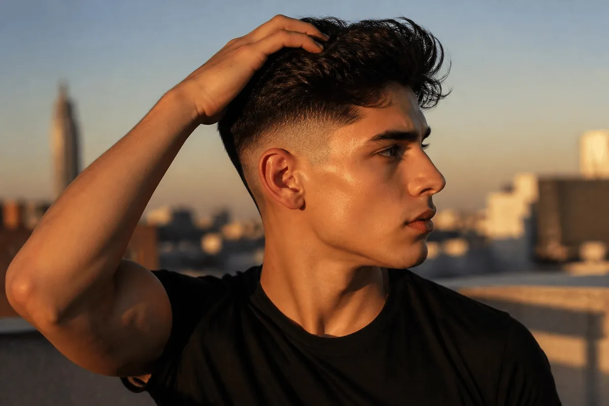 How to cut a drop fade result rooftop golden hour
