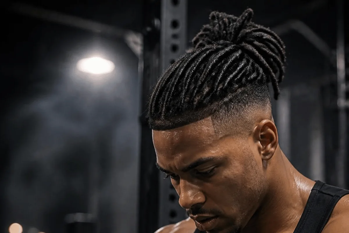 Long hair gym low taper fade