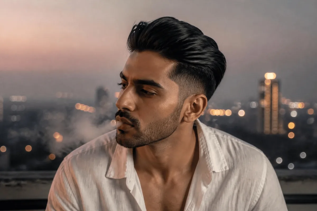 Low taper fade long hair
