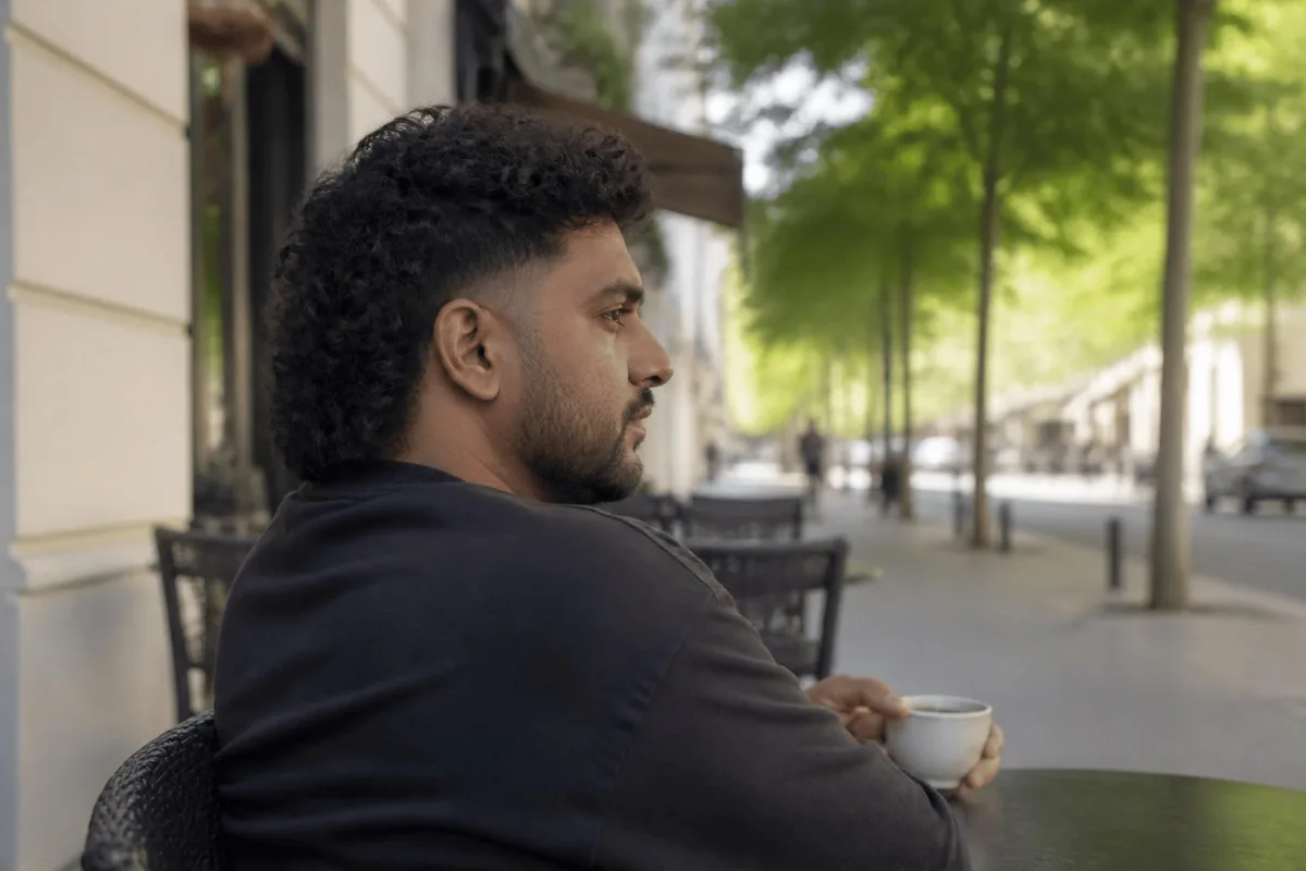 Low taper fade mullet curly hair