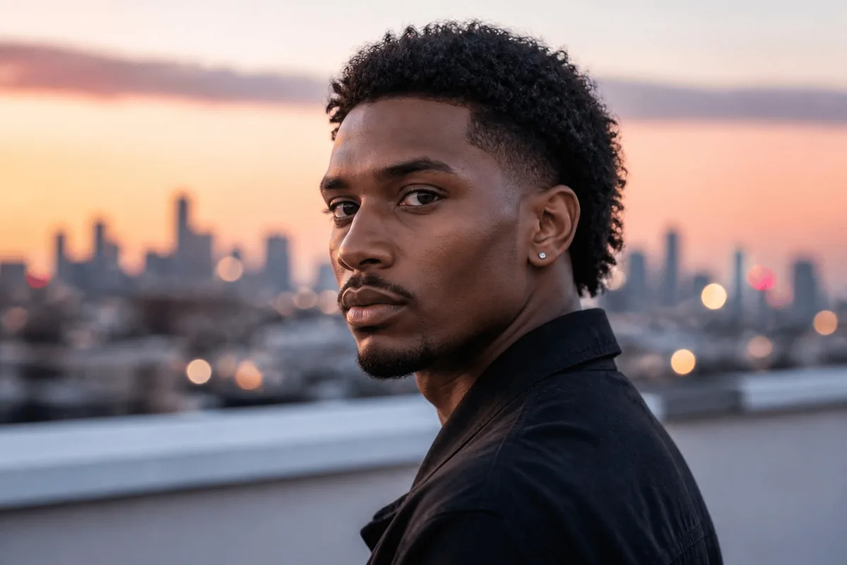 Modern low taper fade mullet